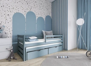 SENSO 90x200 popelavá dětská postel Lano Nábytek