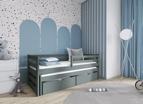 SENSO 90x200 grafitová dětská postel Lano Nábytek