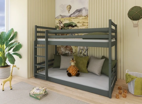 MINI 80x160 graphite bunk bed Lano Furniture