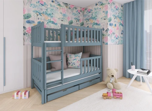 LEA 80x180 grey bunk bed Lano Furniture
