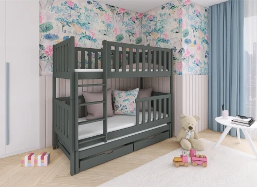 LEA 90x190 graphite bunk bed Lano Furniture