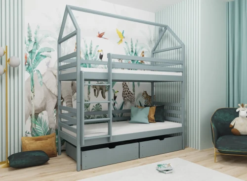 ALEX 80x200 grey bunk bed Lano Furniture