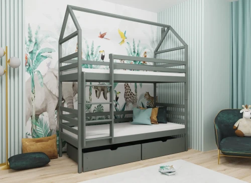 ALEX 80x190 graphite bunk bed Lano Furniture
