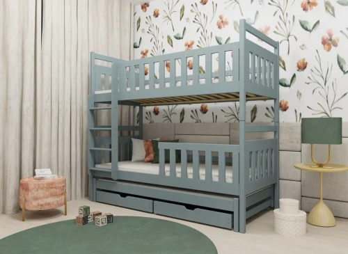 KLARA 80x180 grey bunk bed Lano Furniture