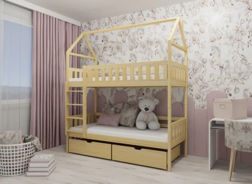 GAJA 80x180 borovice patrová postel Lano Nábytek