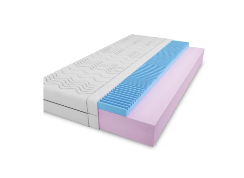 GEMINI 120x200 středně tvrdá 14 cm pěnová matrace s profilovanou pěnou Lano Nábytek