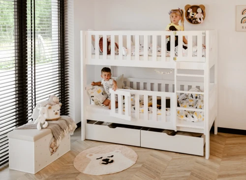 KSAWERY 80x180 bílá patrová postel Lano Nábytek