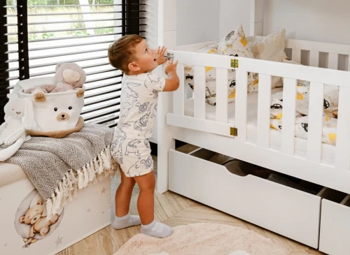 KSAWERY 80x180 bílá patrová postel Lano Nábytek