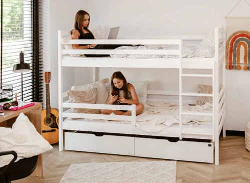 NEMO 80x180 bílá patrová postel Lano Nábytek