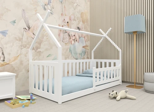 BOGUŚ 80x200 blue Montessori floor cot tipi bed Lano Furniture