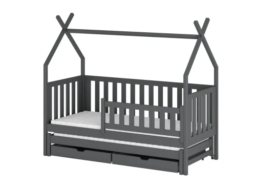 TYTUS 90x180 grafitová dětská výsuvná postel teepee Lano Nábytek