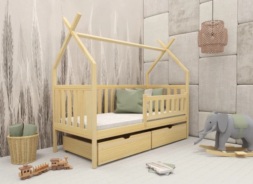 SIMBA 80x180 borovicová jednolůžková dětská postel teepee Lano Nábytek