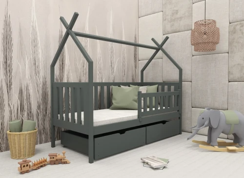 SIMBA 80x190 graphite children’s tipi bed Lano Furniture