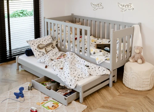 KAJA 90x180 grey double trundle bed Lano Furniture