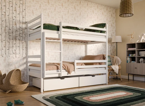 NEMO 90x180 white bunk bed Lano Furniture