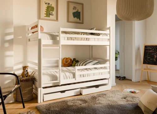 LUK 80x190 white bunk bed Lano Furniture