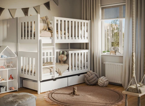 DAWID 80x160 white bunk bed Lano Furniture