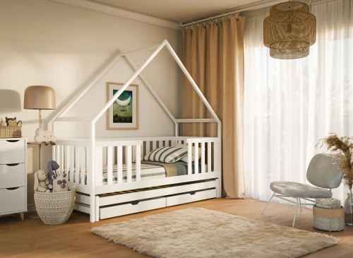 MAGIC 90x190 růžová výsuvná postel Lano Nábytek
