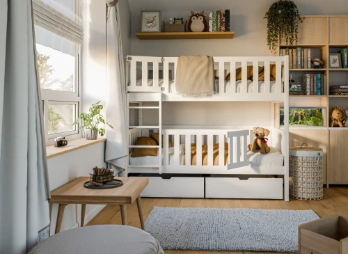 KSAWERY 80x180 bílá patrová postel Lano Nábytek