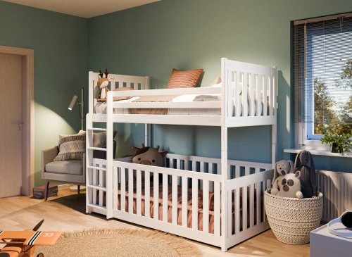 CRIS 90x190 bílá patrová postel Lano Nábytek