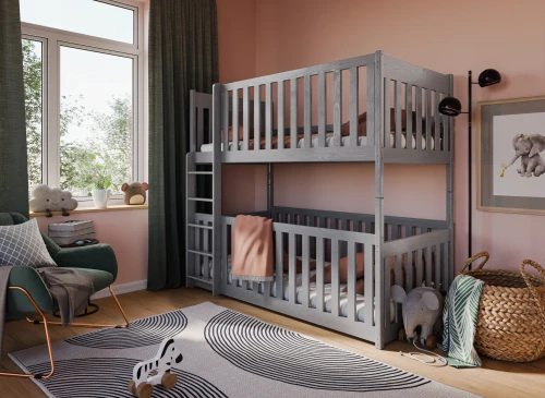 KONRAD 80x180 grey bunk bed Lano Furniture
