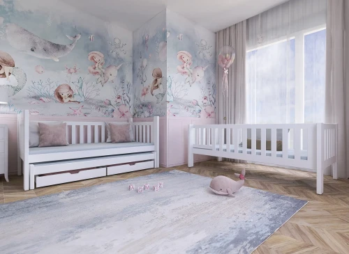 AGATHA 80x180 růžová patrová postel Lano Nábytek