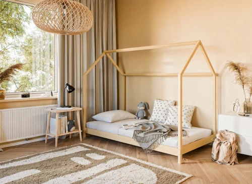 LUCKY 80x180 borovicová dětská postel Montessori domečková Lano Nábytek
