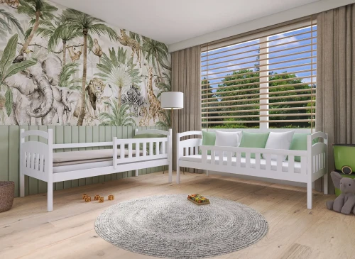 IGNAŚ 90x180 bílá patrová postel Lano Nábytek