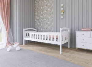 MIA 80x160 růžová vyvýšená jednolůžková dětská postel Lano Nábytek