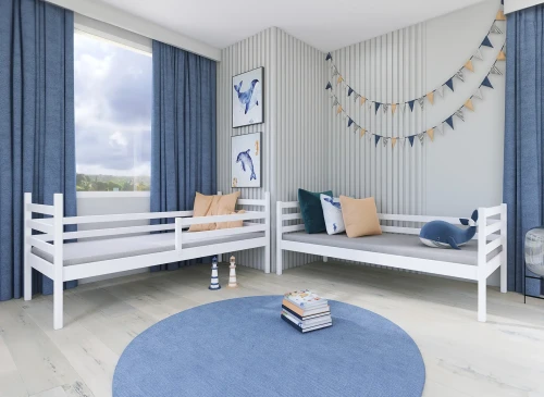 NEMO 80x180 růžová patrová postel Lano Nábytek