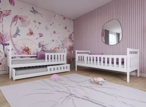 OLIWIA 90x200 růžová patrová postel Lano Nábytek