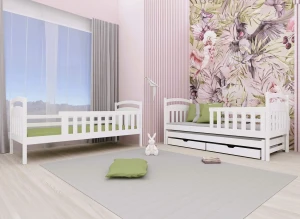 VIKI 90x200 popelavá patrová postel Lano Nábytek