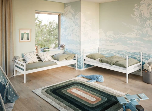 NICO 90x200 bílá patrová postel Lano Nábytek