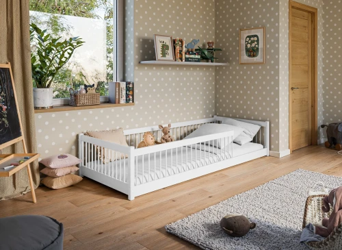 PEDRO 90x200 graphite Montessori floor bed for children Lano Furniture