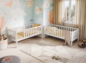 KSAWERY 80x180 modrá patrová postel Lano Nábytek