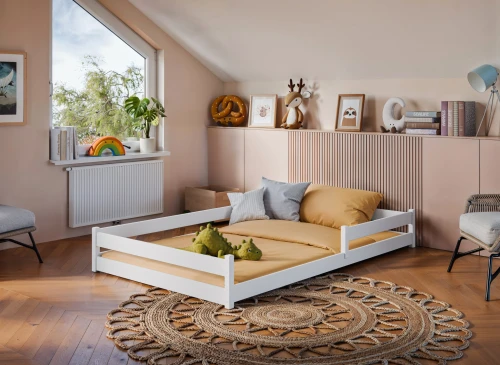 ZOFIA 120x200 popelavá dětská postel Montessori Lano Nábytek