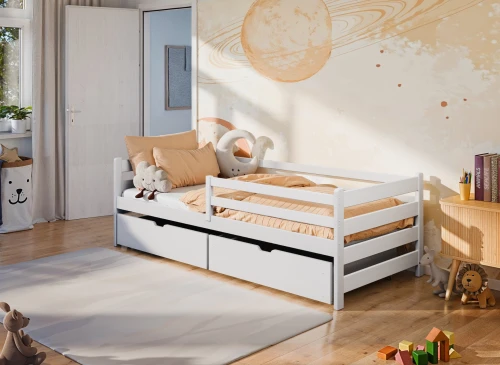 LEON 90x200 bílá jednolůžková dětská postel Lano Nábytek