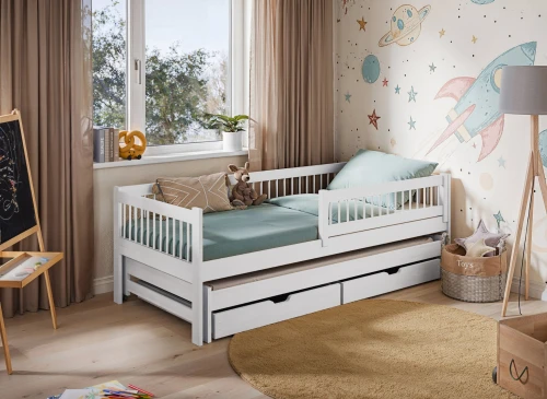 SOFTI 80x160 white children's bed Lano Furniture