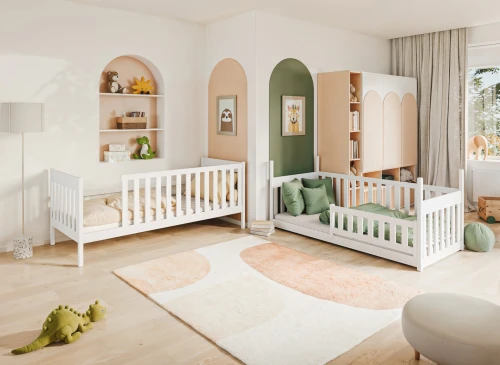 KONRAD 80x180 modrá patrová postel Lano Nábytek