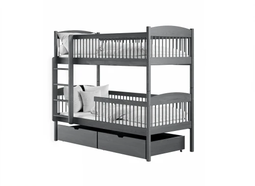 LUNA 80x180 grafitová patrová postel Lano Nábytek