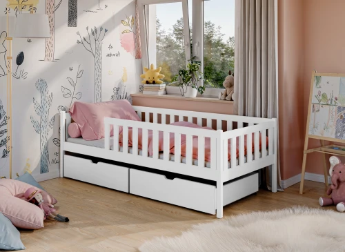 ANTONIO 80x180 bílá jednolůžková dětská postel Lano Nábytek