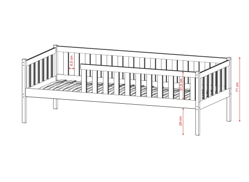 ADA 80x160 kašmír jednolůžková dětská postel Lano Nábytek