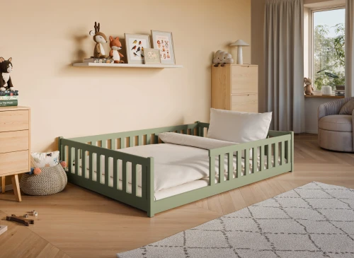 MATI 140x200 olivová dětská jednolůžková postel Lano Nábytek
