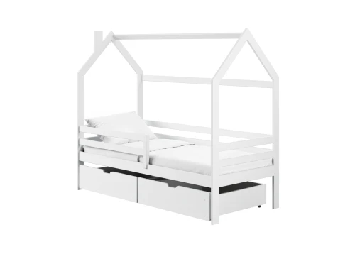 LILA 90x190 white single children's house bed Lano Furniture