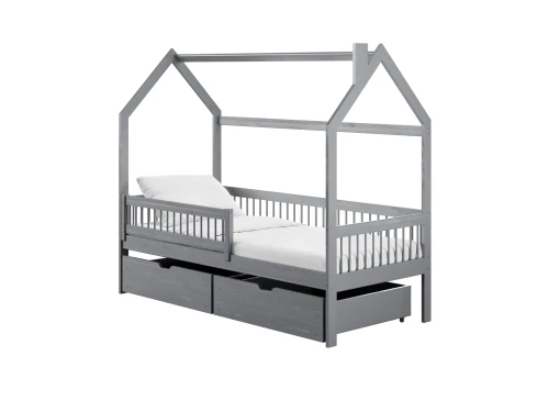 OSKAR 80x180 grey single children’s house bed Lano Furniture