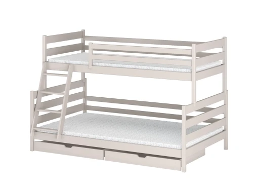 FAMI 90x200/120x200 cashmere bunk bed with wider deck Lano Furniture