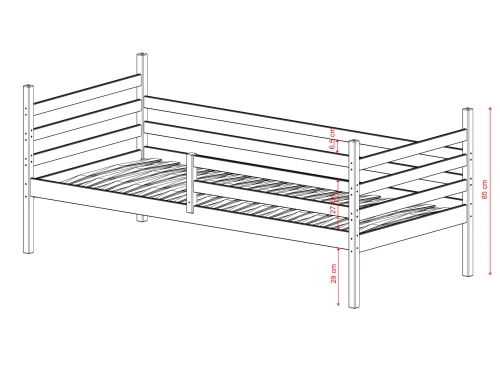 MELANI 80x200 kašmír jednolůžková dětská postel Lano Nábytek