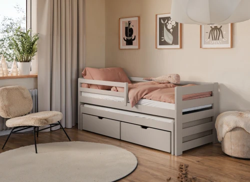 SENSO 80x160 kašmír výsuvná dvoulůžková postel Lano Nábytek