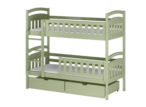 IGNAŚ 80x170 olive green bunk bed Lano Furniture