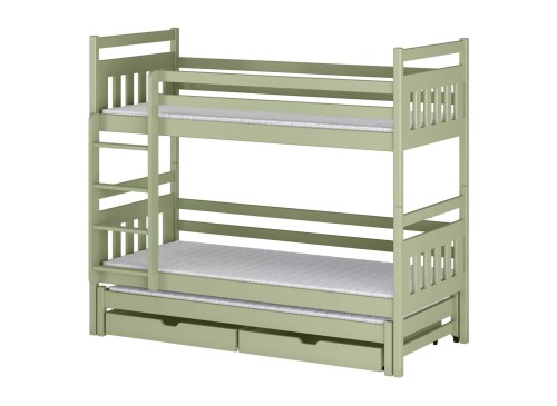 SEWERYN 80x180 olive green bunk bed Lano Furniture
